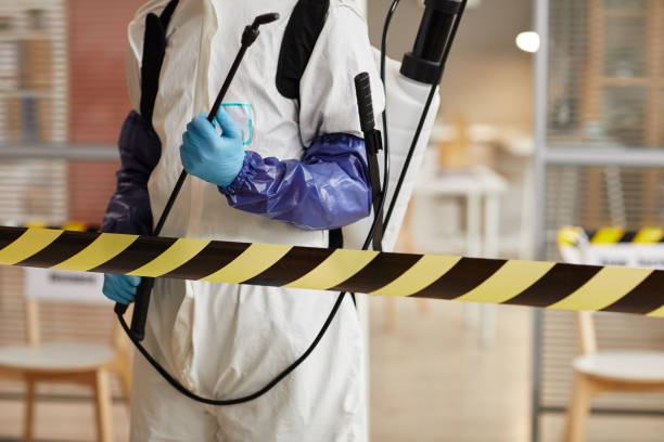 Professional Sewage Cleanup technician working in Lancaster, WI
